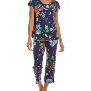 EUC JOHNNY WAS AURORA BOREALIS PAJAMA SET